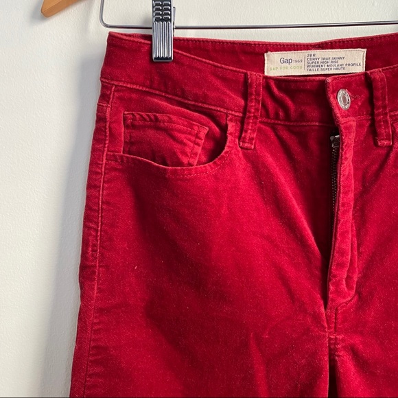 Gap Red Velvet Pants - Picture 4 of 4